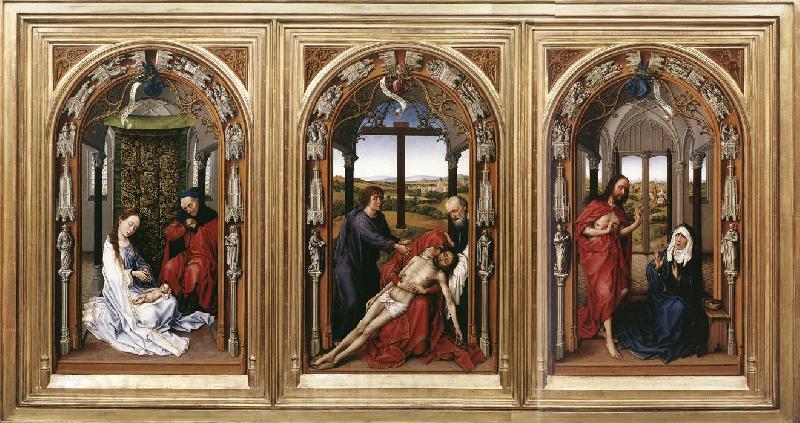 Rogier van der Weyden Miraflores Altarpiece Spain oil painting art